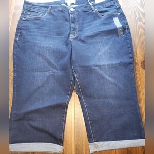 NWT Lane Bryant Skinny Pedal Jeans Denim Capris Super Stretch Plus Size sz 24